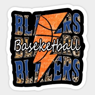 Graphic Basketball Blazers Proud Name Vintage Sticker